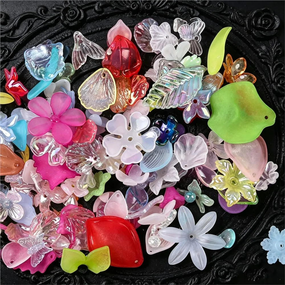 20g/100g Acrylic Colorful Flower Acrylic Spacer Decoration Beads For DIY Bracelet Necklace Jewelry Making Supplies Accessories view 3