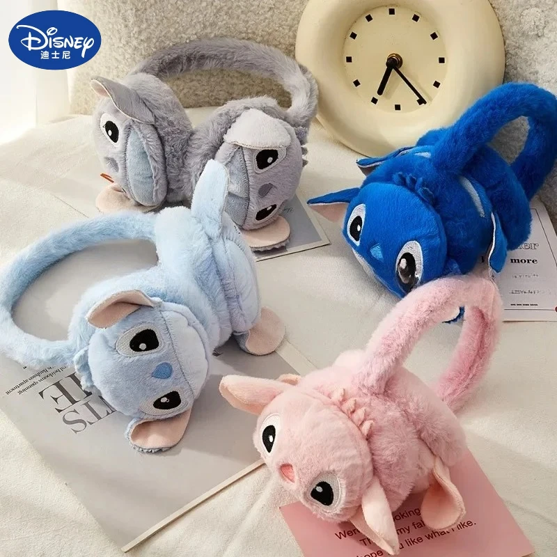 AliExpress Potdemiel Disney Stitch Ear Warmer Anime Plush Earmuffs for Women Kids, Winter Warm Ear Protection for Cycling Cold Weather