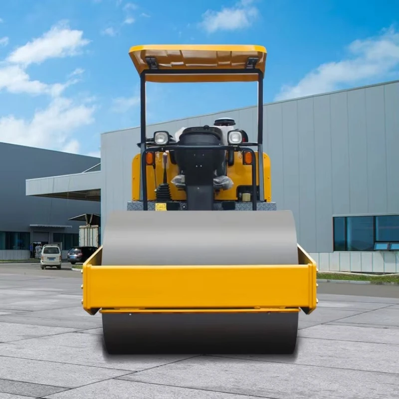 Immagine 7: Rullo Compattatore Stradale Monocilindrico, Mini Compattatore Vibrante per Asfalto