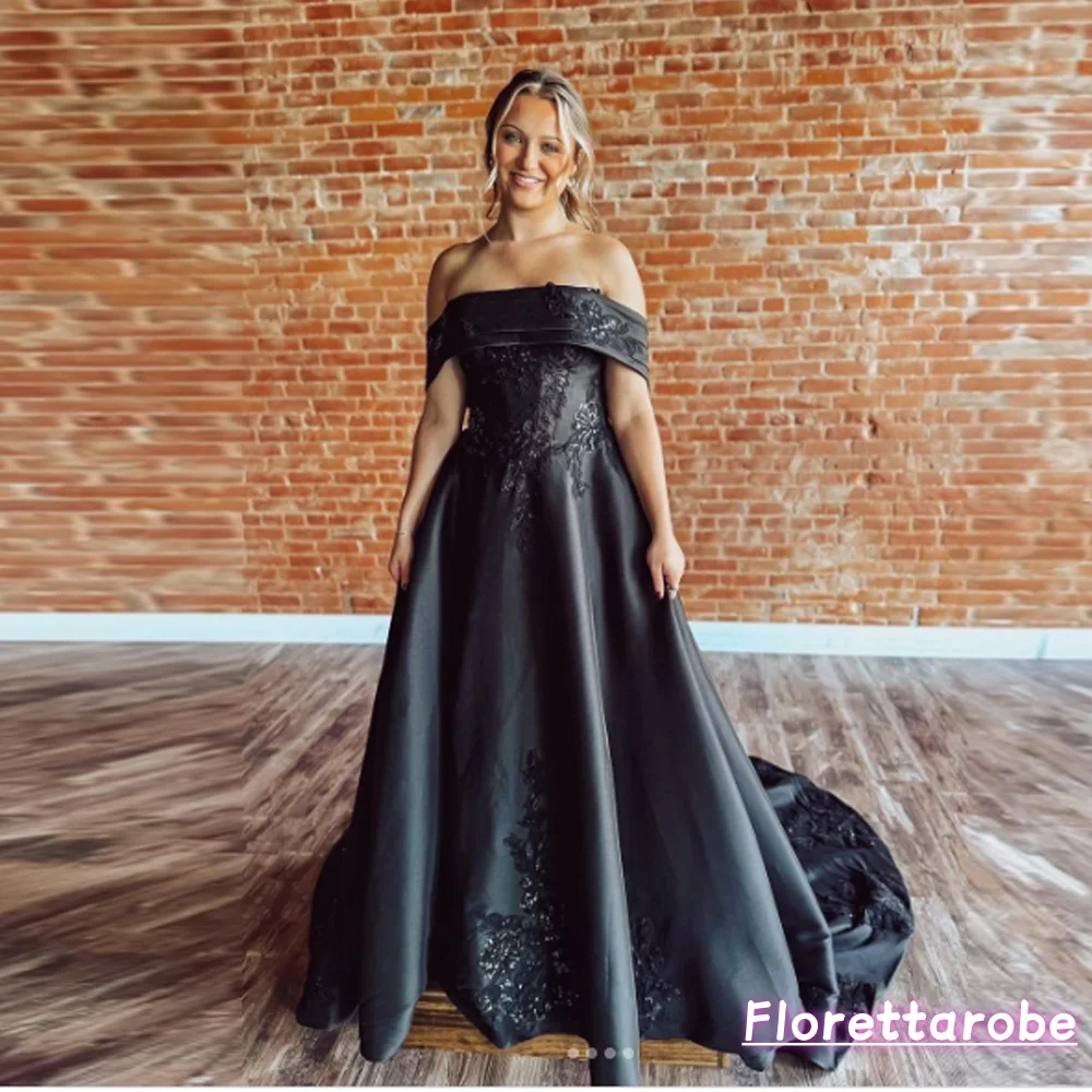 

Винтажное вечернее платье с открытыми плечами по индивидуальному заказу, сексуальное черное платье с блестками и аппликацией, вечернее платье для выпускного вечера