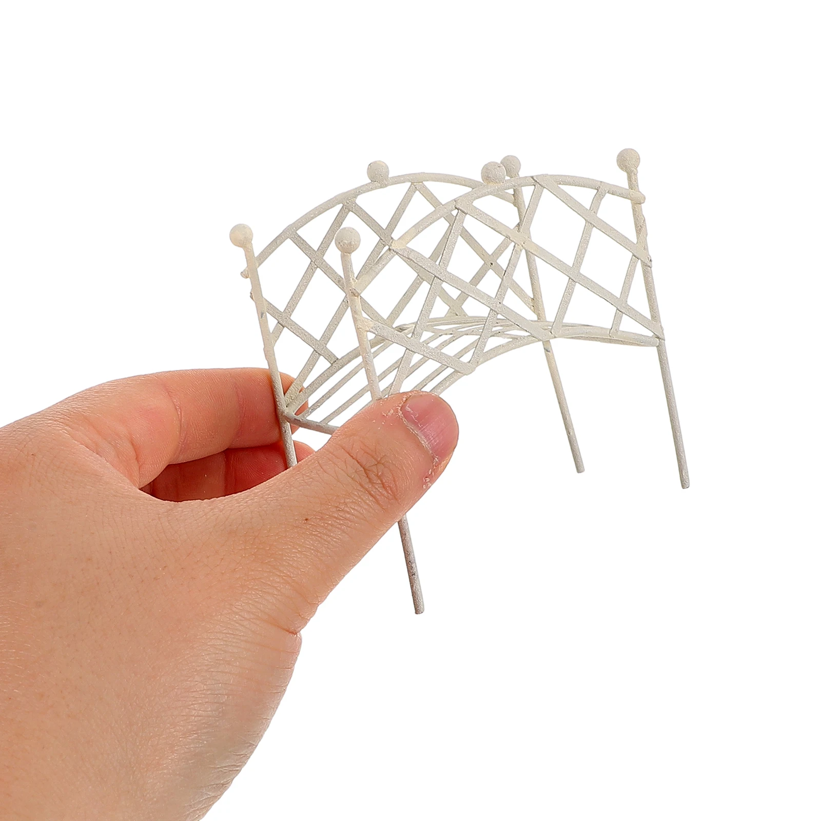 

Micro Landscape Arch Bridge Mini Garden Decor Metal Model Scene Pathway Accessories for Planters Tiny Zen Ornament Miniature