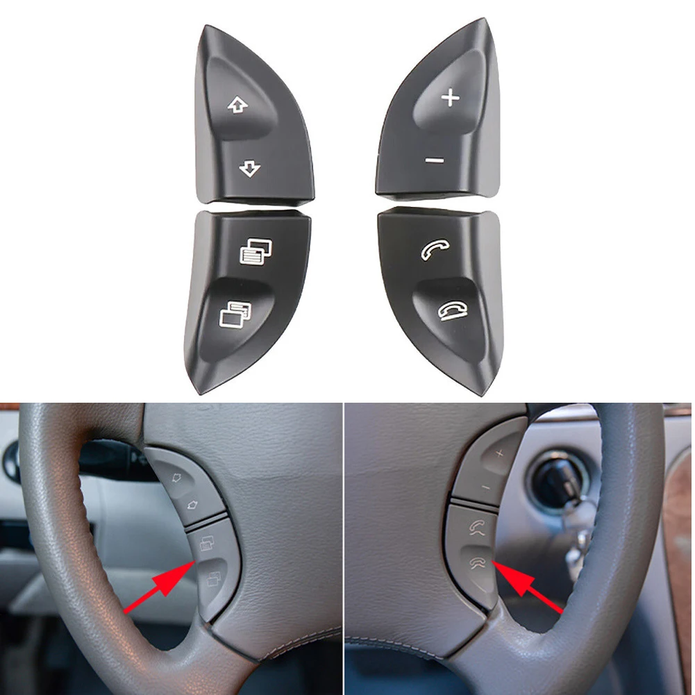 

Car Steering Wheel Switch Control Buttons Cover Switch Buttons For Mercedes S-class W220 1998-2005 CL-class W215 1996-2006