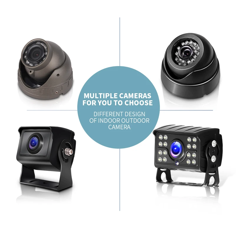 12V 24V Vehicle 8 Channel CCTV Security Remote Camera System CMSV6 MDVR Camera Para Vehiculo for Truck Bus 4G WIFI GPS Support