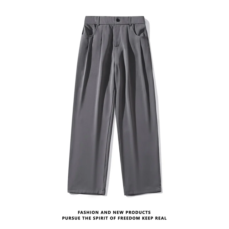 【Mirrordust】2025 Летний наряд в американском стиле Margiela, прямой повседневный драпированный полуэластичный эластичный эластичный костюм из ледяного шелка, сковорода