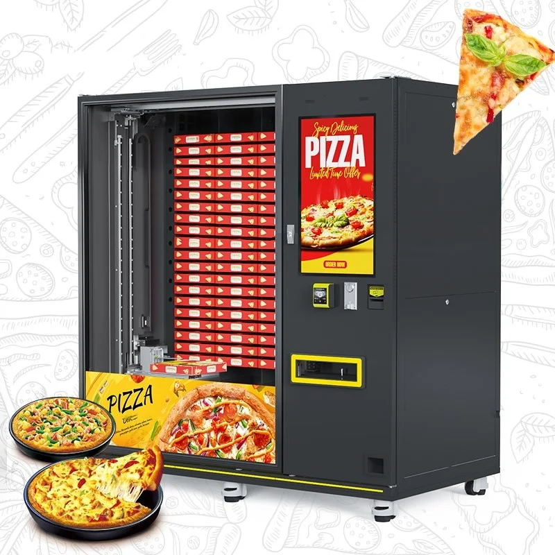 24/7 Self-Service Pizza Vending Machine Automatic Heating Fast Pizza Making Vending