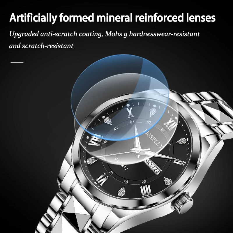 ZH169 トレンディでファッショナブルなメンズ腕時計、防水夜光カレンダー、クォーツ時計、ビジネス時計、ギフト、男性用腕時計