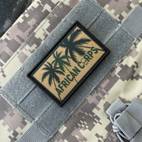 African Corps Patch Printed Morale Badge Tactical Appliques Military Hook & Loop Patches for Clothing Outdoor Backpack Stickers