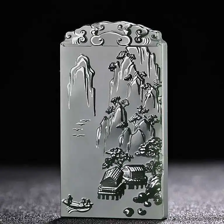 

Sapphire Landscape Square Pendant