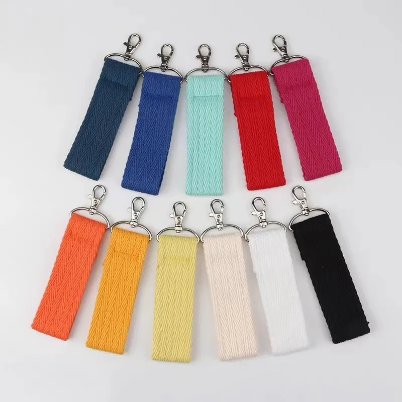 Strap Ribbon Keychain Lanyard For Car Motorcycle Door Key Holder Metal Buckle Keyring Handbag Backpack Pendant Key Chain Gifts