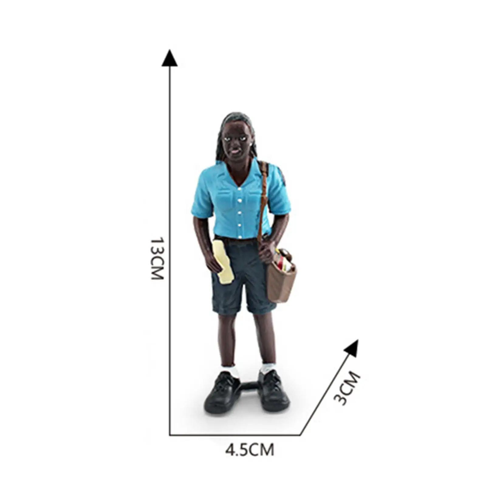 2x miniatuur karakterbeeldje voor bureau- en landschapsdecor
