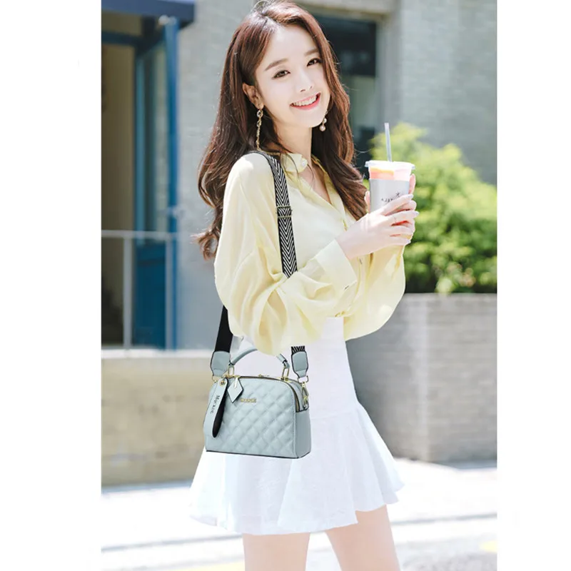 Vento Marea Women Shoulder Bag 2025 Summer Plaid Cross Body Bag Claasic Lady Wide Strap Handbags Brown Purse Hot Sale