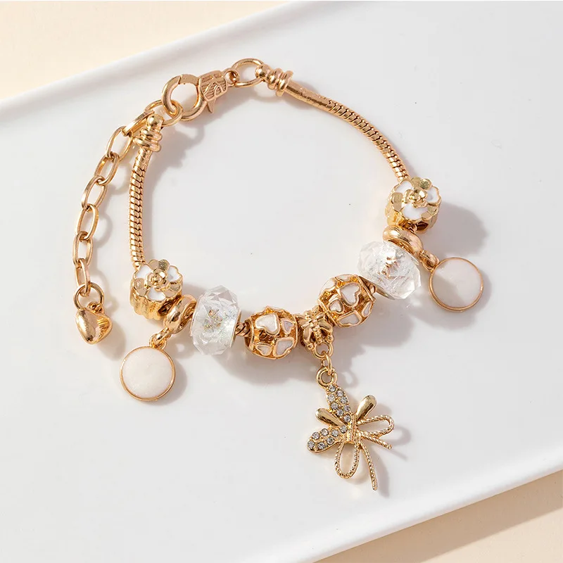 1PC Women's Fashion Beaded Bracelet DIY Multi Element Love Family Travel Banquet Party Holiday Dressing Gift