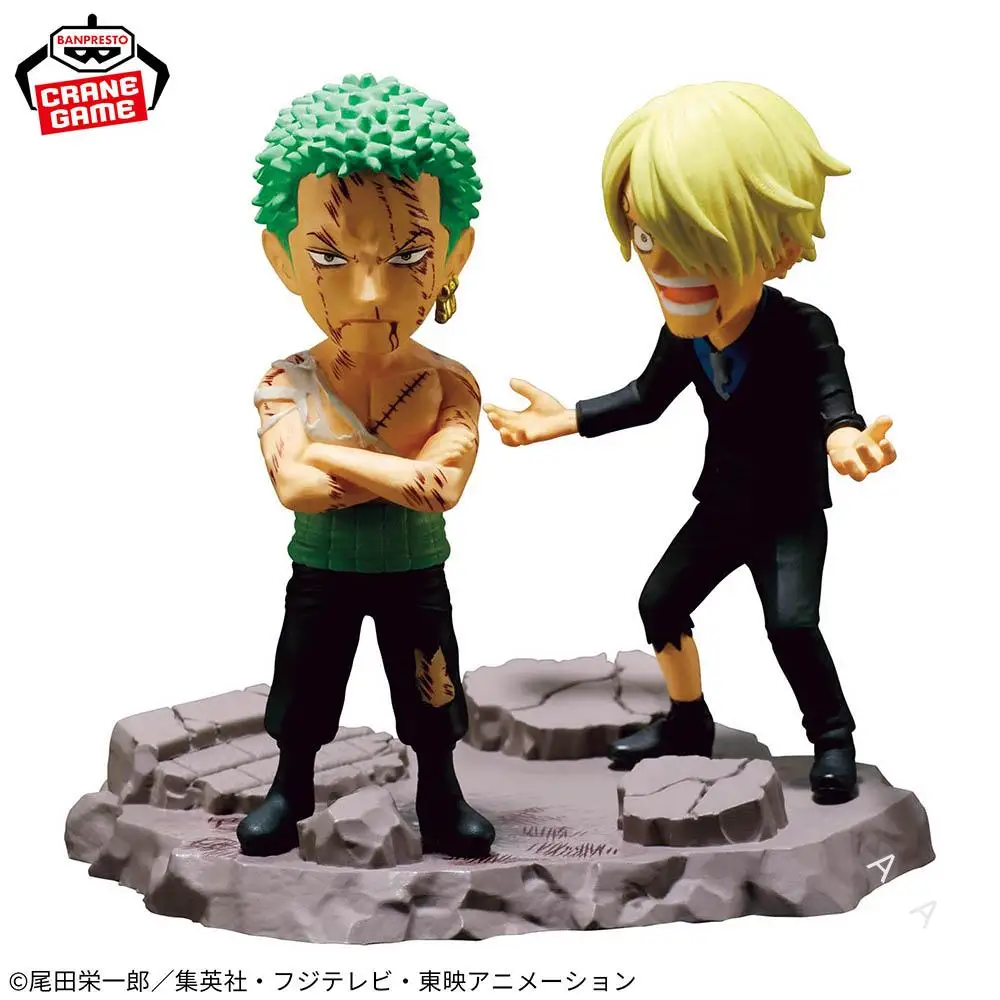 

В наличии оригинальная фигурка BANDAI Banpresto One Piece-Roronoa Zoro/Sanji, модель аниме, натуральная игрушка в штучной упаковке