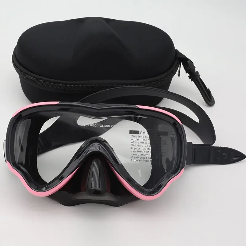 New integrated anti-choking swimming glasses for men and women with nose protection, swimming goggles, silicone snorkeling mask