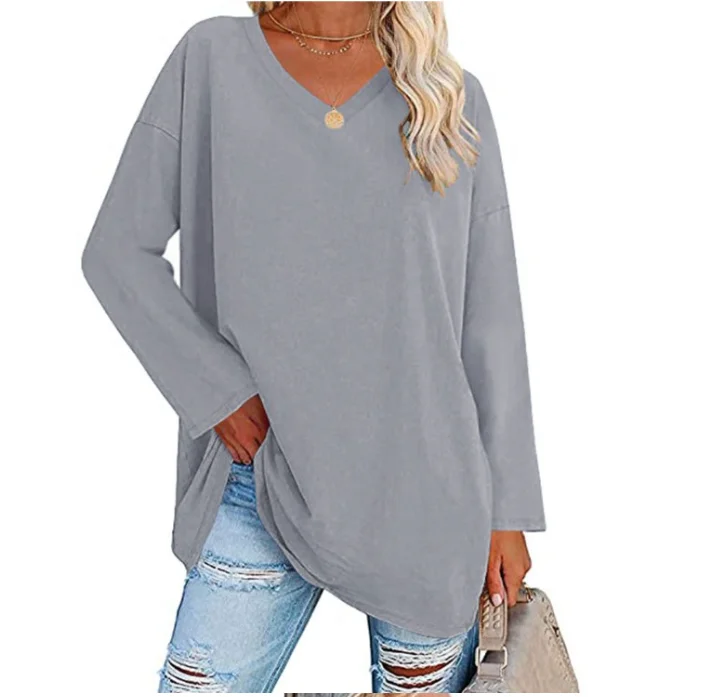 Frauen Langarm T-Shirt Frühling Herbst solide Slim Fit Freizeit hemden weibliche Pullover Basic T-Shirt y2k Kleidung Streetwear Crop Tops – Detail 12