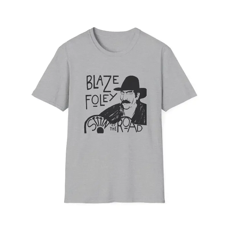 blaze foley sittin' by the road black stencil fan art T Shirt