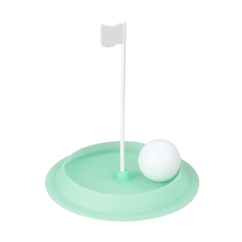 Tasse de putting de trou d'entraînement de golf, silicone souple toutes directions avec sensation de cible blanche, tasse de trou de golf pour aides à l'entraînement en intérieur et en extérieur