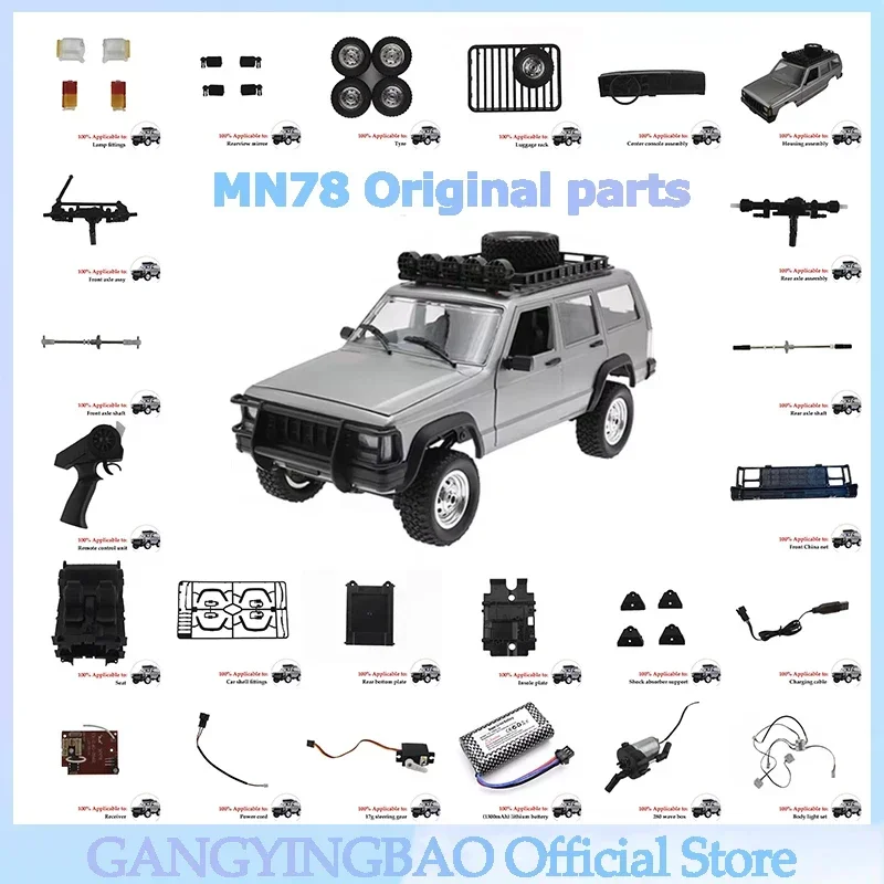 

MN MN78 MN-78 RC Car Spare Parts Shell Bumper Tires Front Rear Axle Main Board Remote Control Servo Lamp Gearbox Assembly