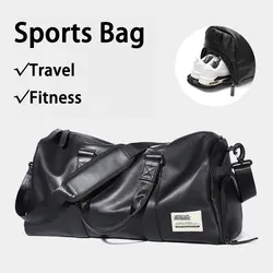 Likros Gym Bag Mens Small Trave Duffel Bag, Swim Sports Bag with Shoes Compartment Waterproof Weekender Overnight Bag Tote Bag