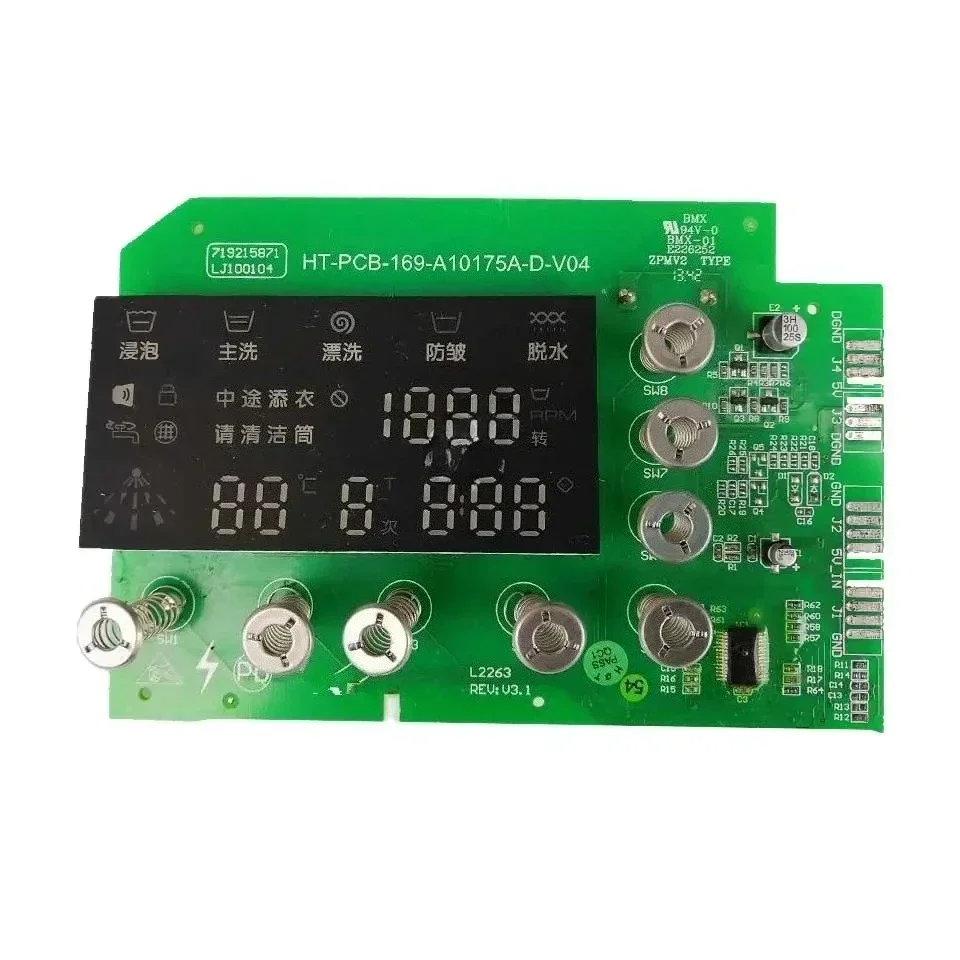 

Tuyagood для стиральной машины HT-PCB-169-A10175A-PC-V04 Дисплейная плата A10175A-D-V04 Хорошая работаAlexa Google Assistant