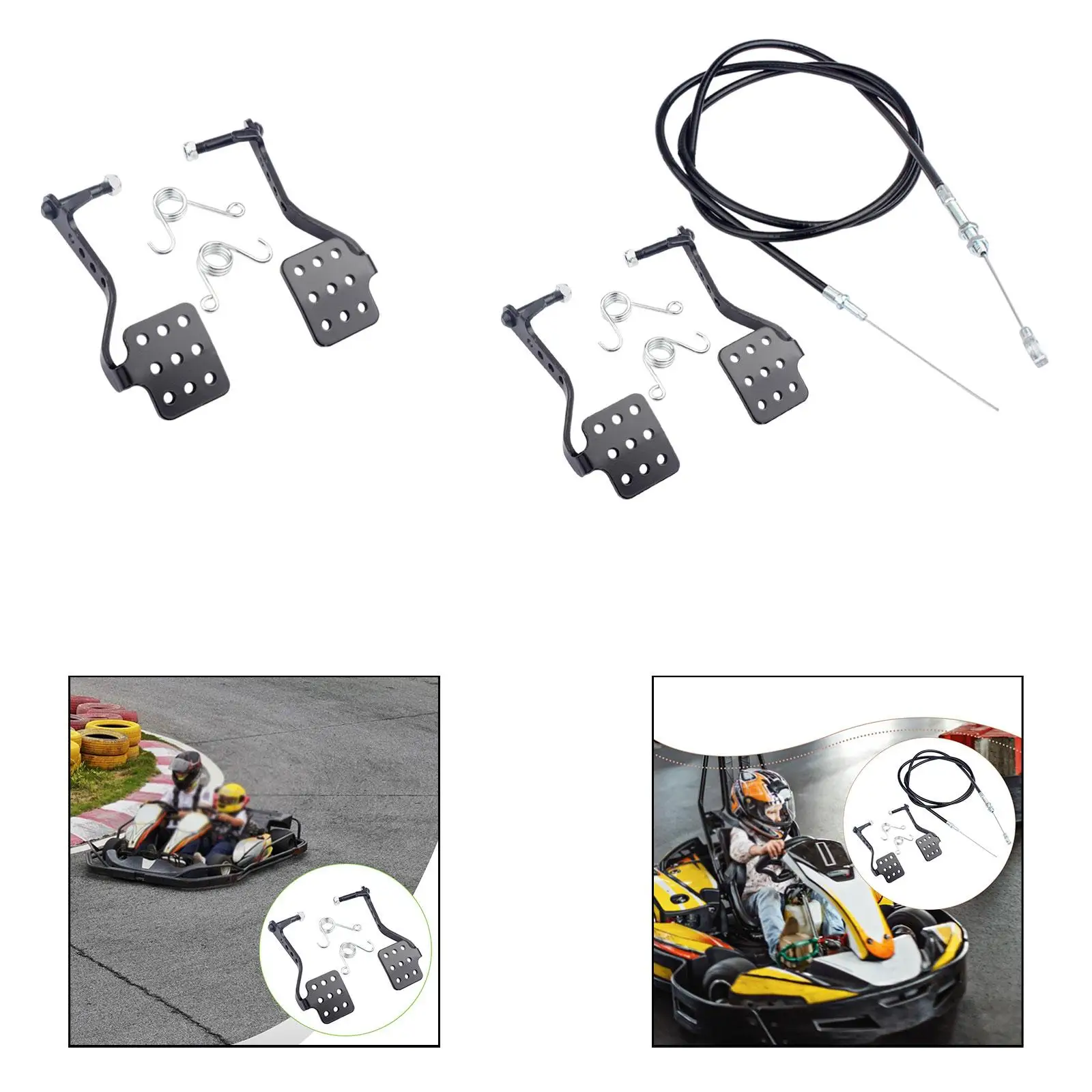 Para pedałów do gokarta, pedały hamulca i gazu do gokartów z silnikiem 212cc 196cc 6.5HP