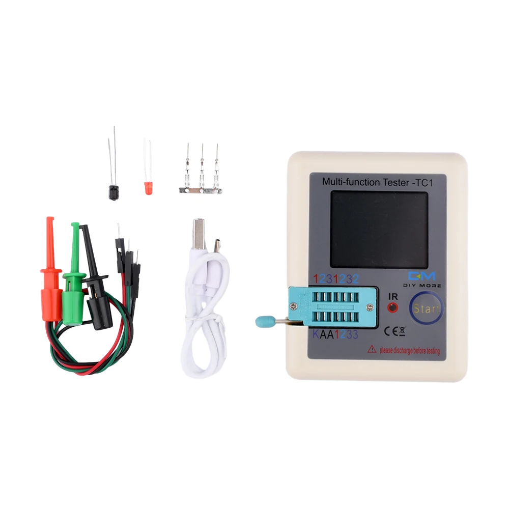 LCR TC1 1.8 Inch TFT LCD Display Multimeter Transistor Tester Diode Triode Capacitor Resistor Test Meter