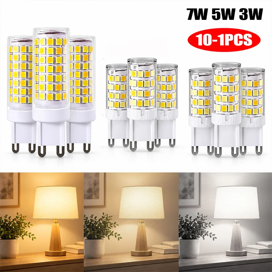 10-1PCS G9 3W 5W 7W G9 Led Bulb AC220V Highlight White Warm Wholesale of Spotlight Replacement Halogen Lamps Room Living Room