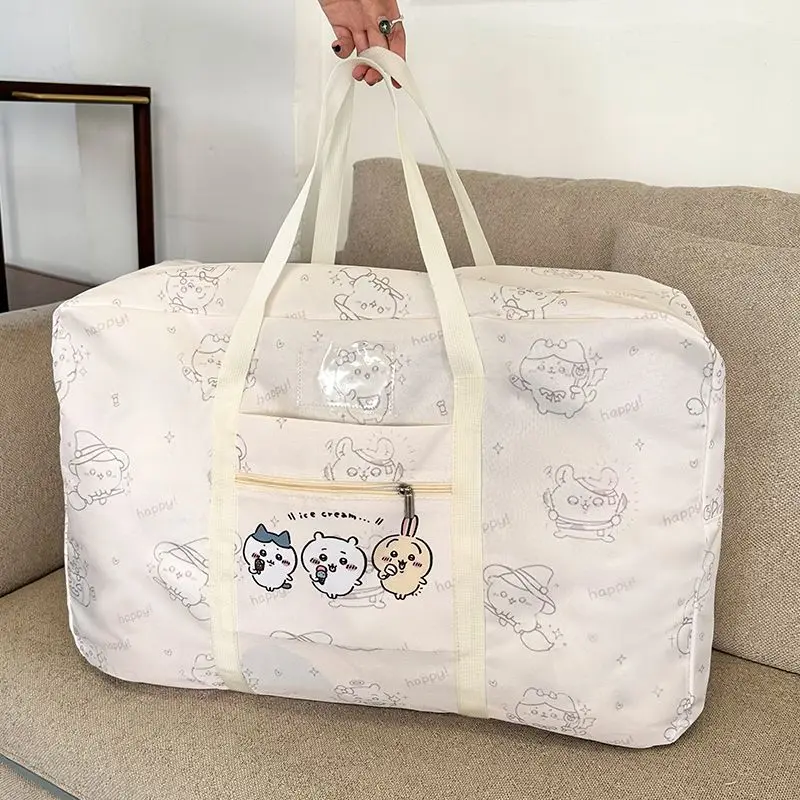 Cute Usagi Cartoon Travel Storage Bag Kawaii Chiikawa Hachiware Large Capacity Quilt Bag Anime Outdoor Bag Portable Package