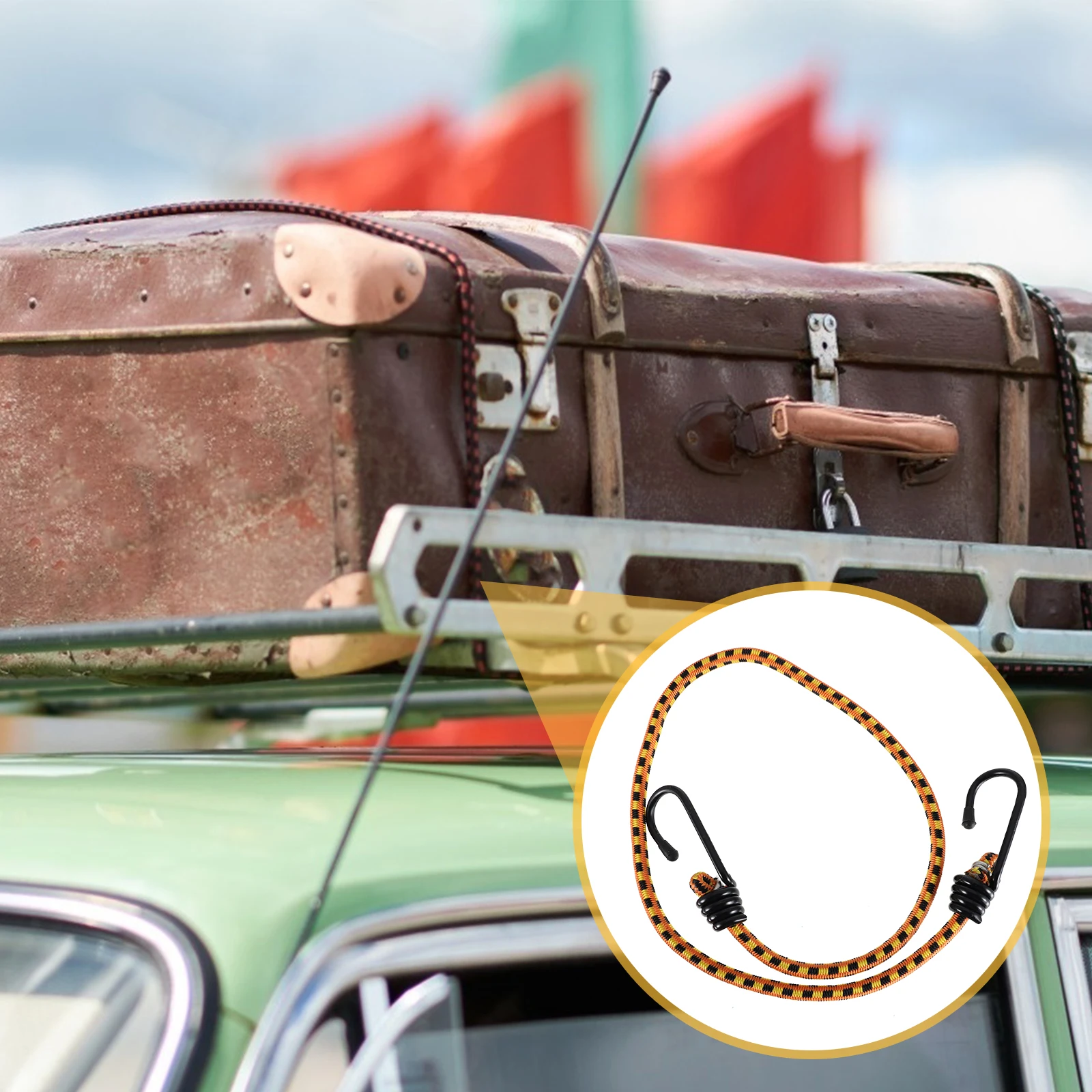 

5 Pcs Luggage Rope Set Tightening Belt Belts Cord Strap Tensioner Cargo Lashing Rubber Bungee Tied