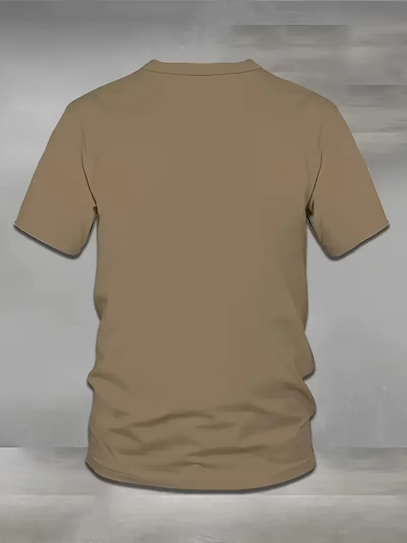 2025Summer men's casual loose fit bull print round neck short sleeved T-shirt top men's streetwear pullover