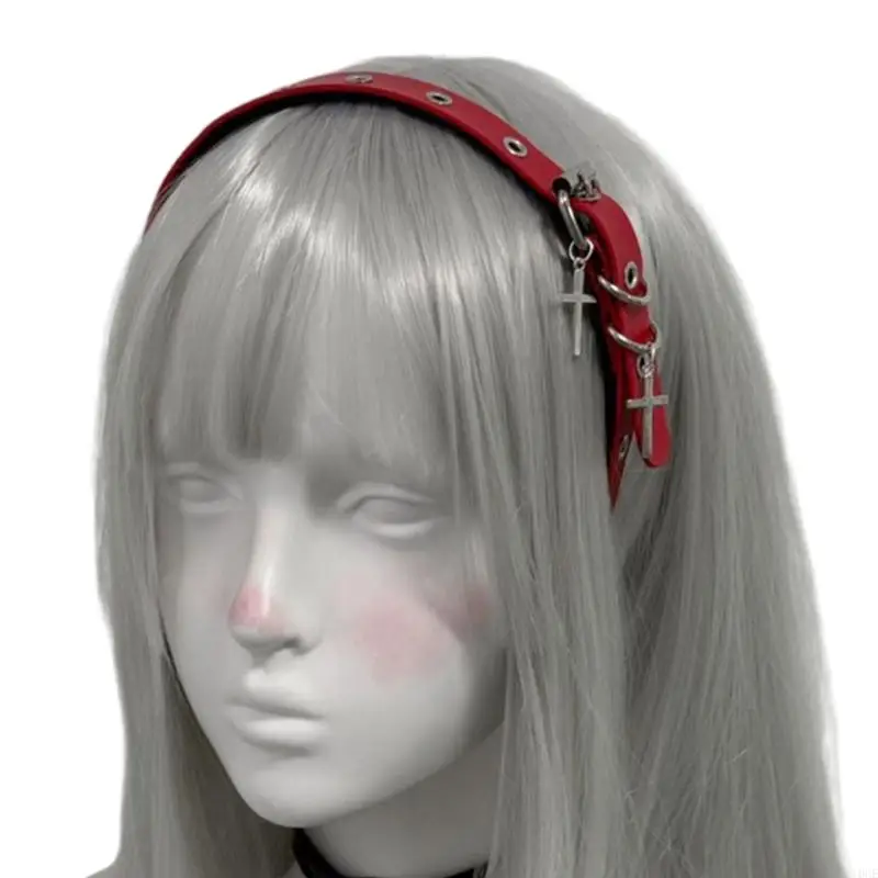 

Готический шикарный обруч для волос с крестами, острый головной убор, модный аксессуар унисекс