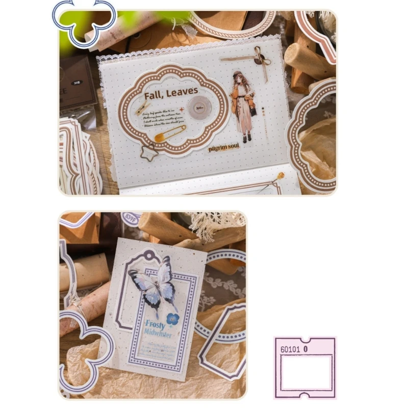 30 шт. Ретро рамки для скрапбукинга, винтажная фоторамка, принадлежности для скрапбукинга, для изготовления карт, журнал, для