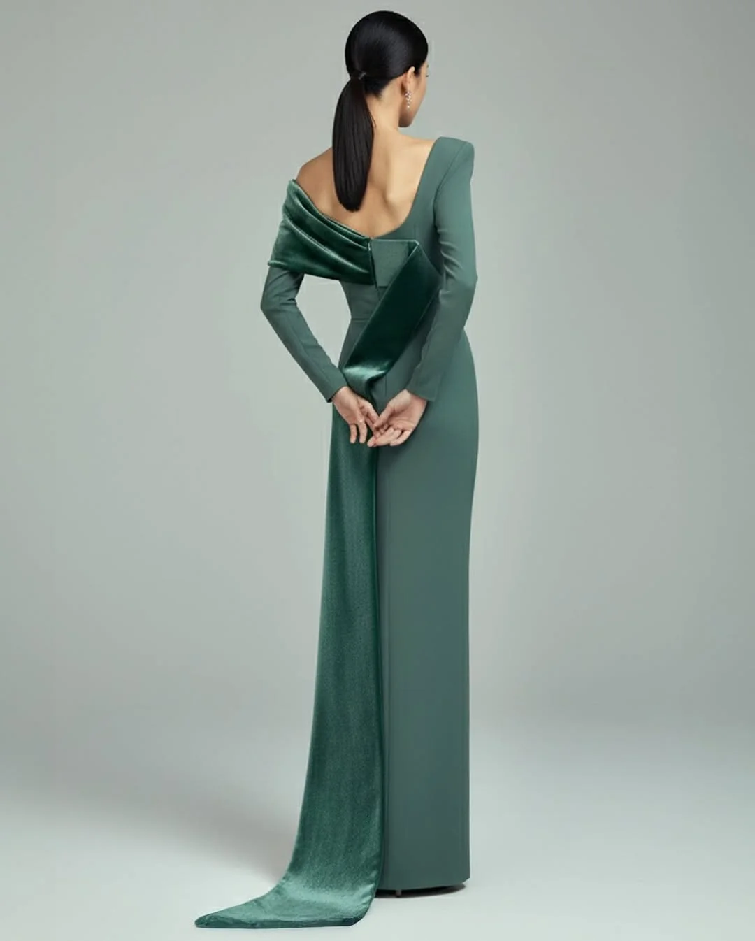 Robes de soirée de luxe Dubaï Vert Vintage Occasion formelle Robes de bal en satin فستان وعmavera