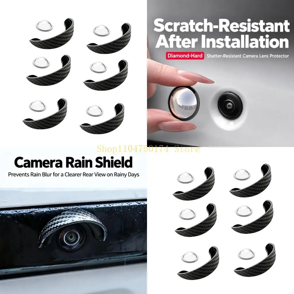 Clear Front Lens Guard with Curved Vehicle Camera Rain Cover Sun Shade Protector Top Sale