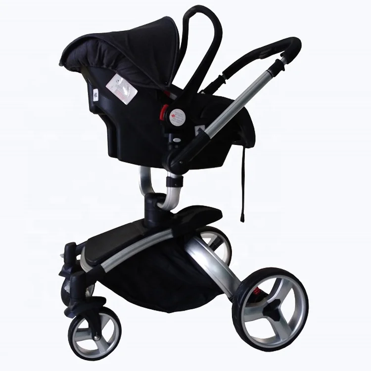 Factory With High Quality  Pu Leather  Bassinet Stroller 3-in-1 Pram Portable Baby Carriage Infant Pushchair