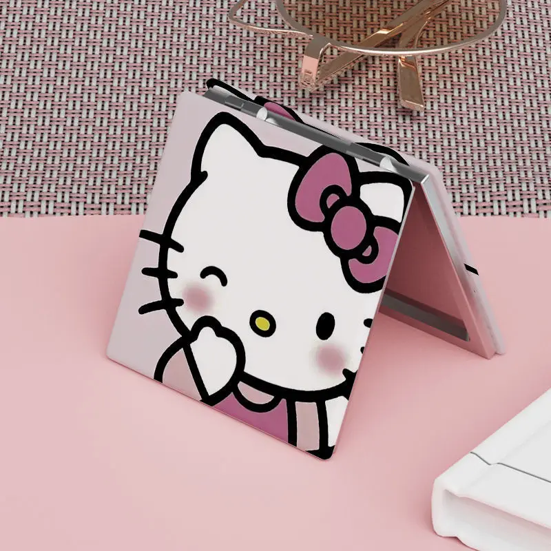 

Креативное мини-зеркало Hello Kitty, двухстороннее складное портативное зеркало для макияжа, косметическое зеркало для девочек, подарок на день рождения, игрушки