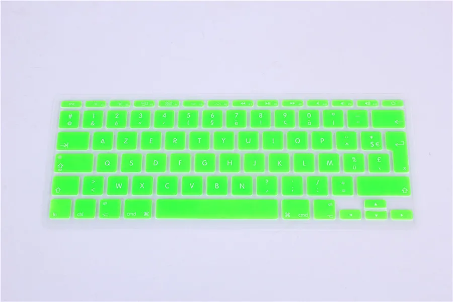 11.6 inch French UK/EU Franch Silicone Soft color AZERTY Keyboard Cover Skin for Mac Book Air 11 11.6\'\' inch For macbook
