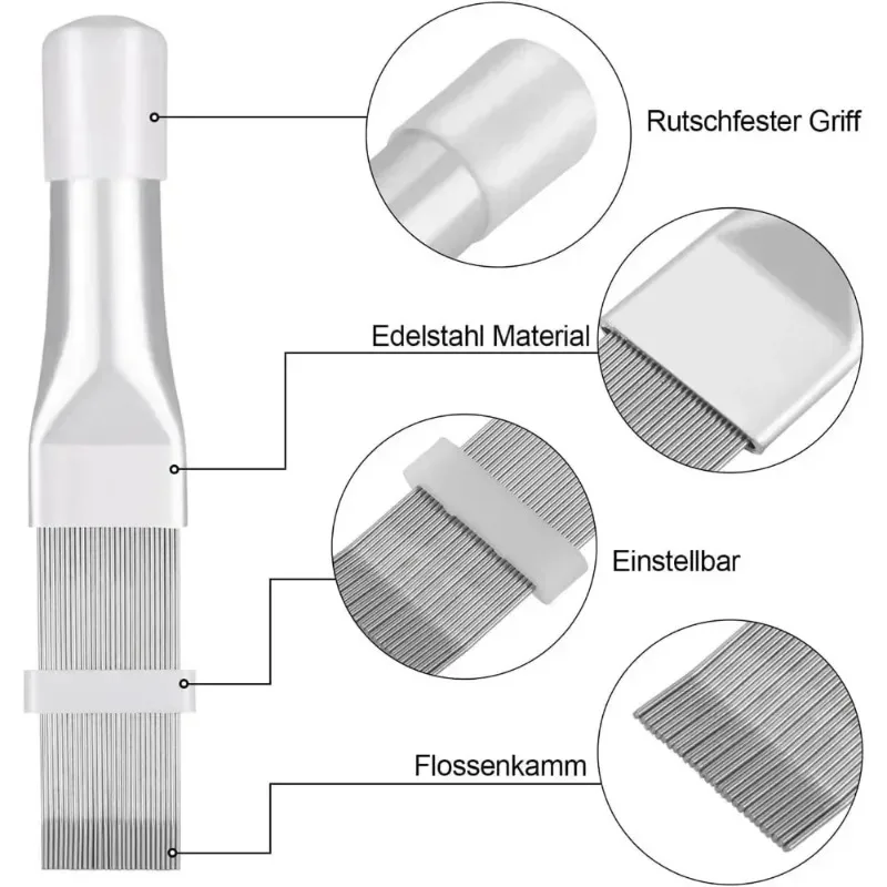 For Cleaning Brush Condenser Dryer, Flap Comb, Refrigerator Air Conditioner, Metal Cleaning Radiator Coil Evaporator New view 4