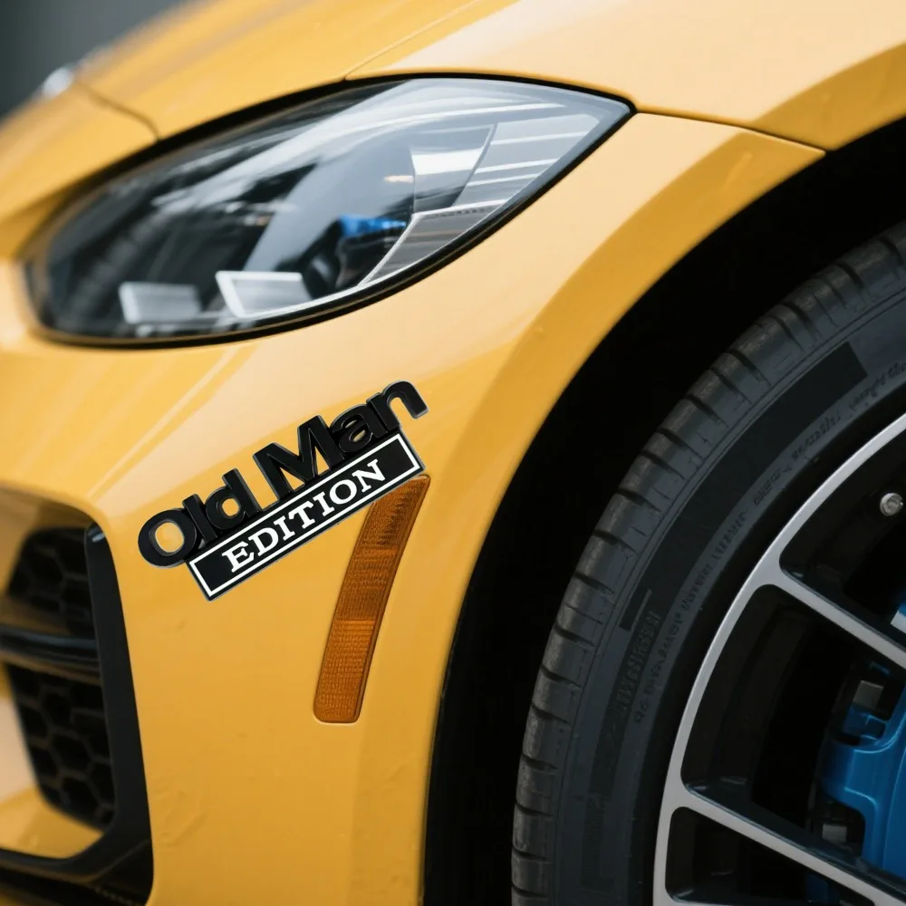 

3D металлическая наклейка на кузов автомобиля, значок старика, украшение на заднее багажник, крыло, наклейка, водостойкая нержавеющая эмблема, автостайлинг, аксессуары