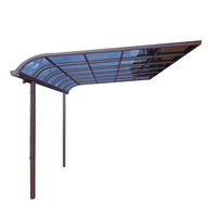 Shelter Arched Polycarbonate Roof Waterproof Metal Garage for Parking Outdoor Car Shed Aluminium Carport with PVC
