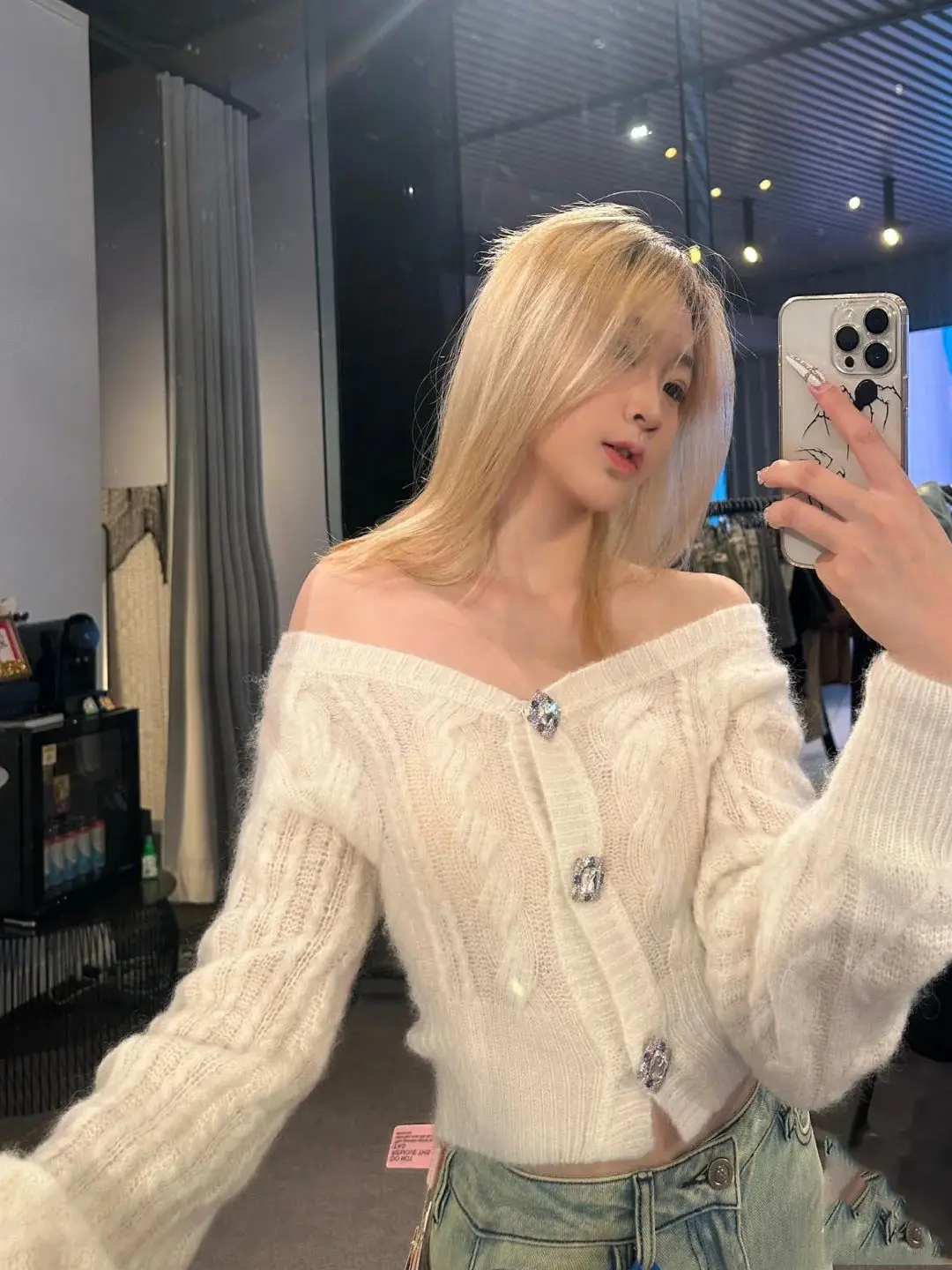 

Свитер Nahany oulder Bared ort Length, женский трикотаж Lazy Sle на одно плечо, повседневный свободный крой для поездок на работу, длинный све