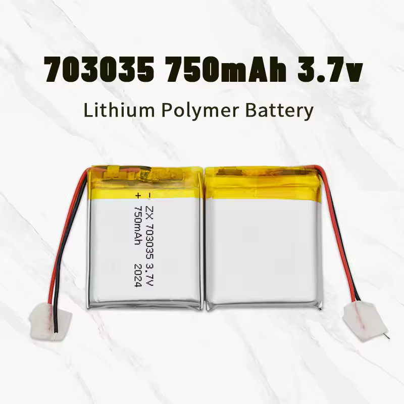 750mah סוללת ליתיום 3.7v 703035 סוללות נטענות פולימר ליפו עבור ציוד יופי מוצרים דיגיטליים גשש תאי ליפו