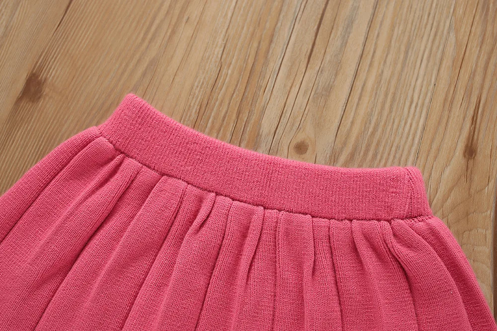 Herbst und Winter neue Mädchen Pullover Set koreanische kurze gestrickte kleine Duft zweiteilige Set Mädchen Baby Vintage Checker Strick-Set – Detail 26