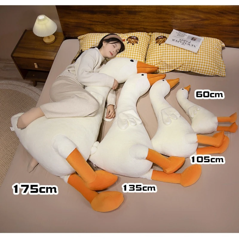 Lovely Soft Big White Goose Pillow Plush Toy Big Goose Doll Children Sleep with Comfort Doll Kawaii Toy Gifts