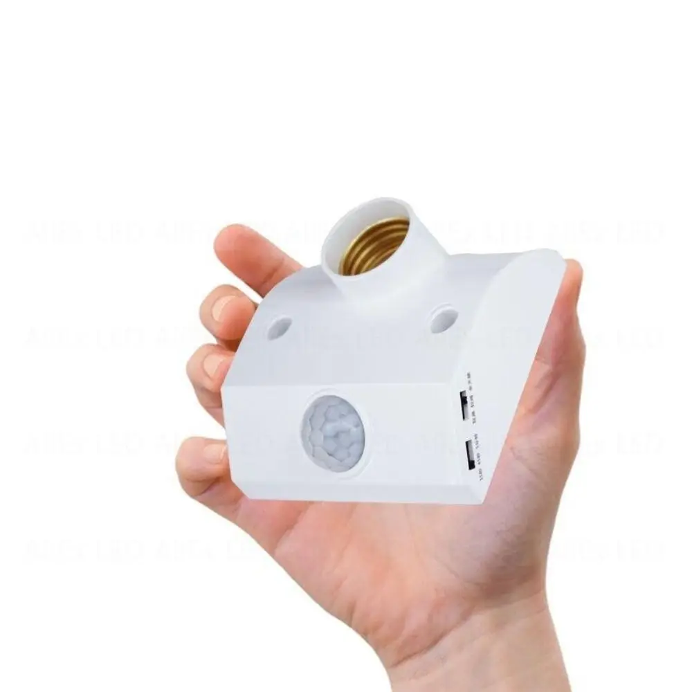 الذكية PIR التعريفي مع مفتاح التحكم في الضوء E27 LED قاعدة مصابيح حامل مصباح لمبة محول كاشف الجدار مصباح حامل