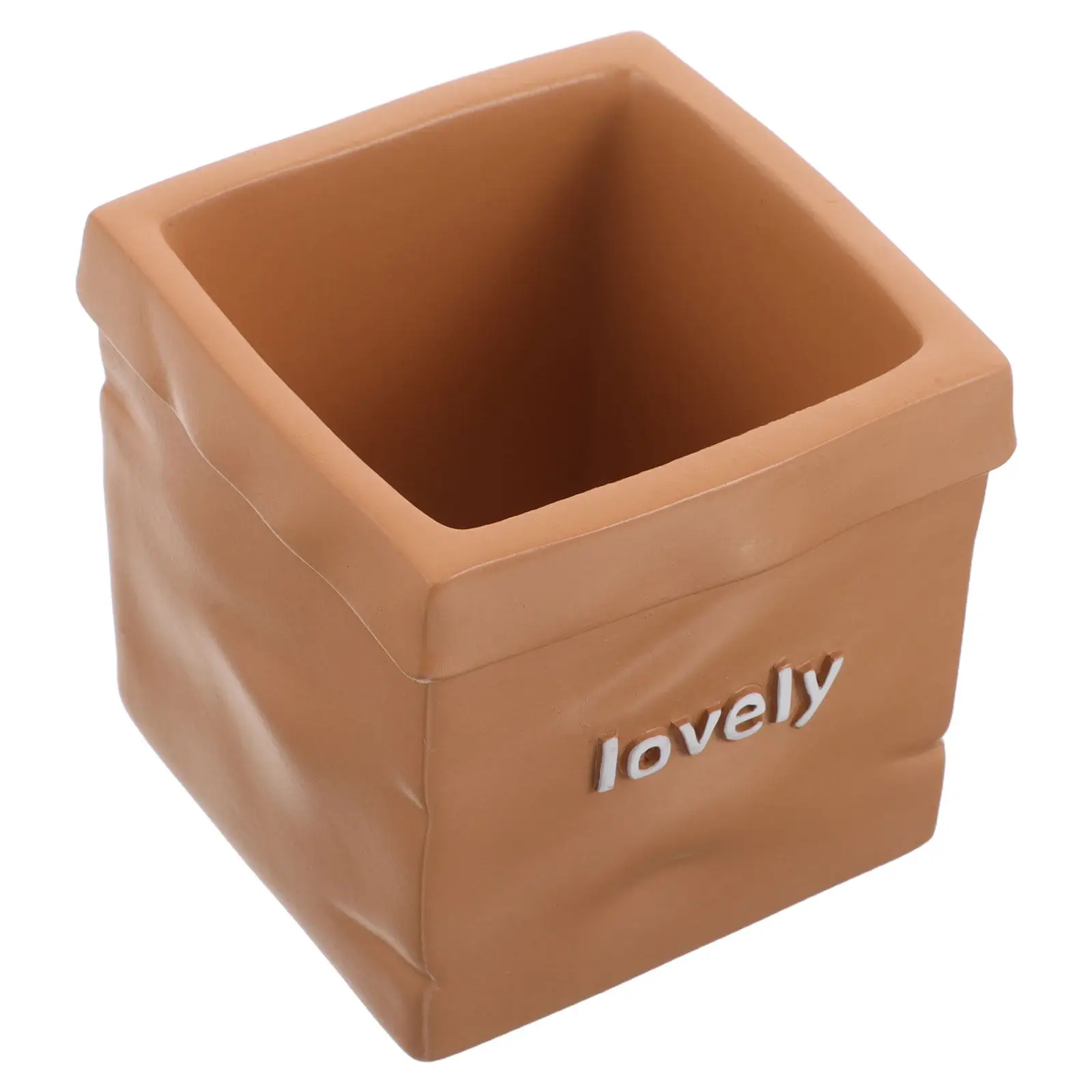 

Настольный держатель для ручек прямоугольной формы - современный офисный стаканчик для ручек с гладкой поверхностью, легко чистящийся, органайзер для канцелярских принадлежностей на стол