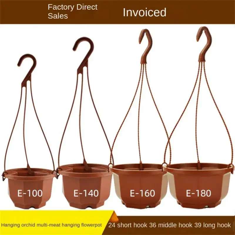 

Hanging Flowerpot Plastic Flower Pot Succulent Planter Orchid Hanging Pot For Balcony Garden Planting Supplies 9.8cm Orchid pot