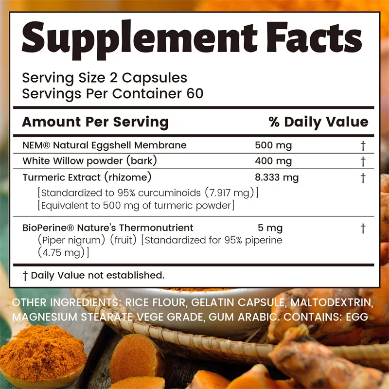 Joint Comfort Capsules - Promote Joint Health, Enhance Nutrient Absorption, Protect Joint Tissue, and Maintain Healthy Levels