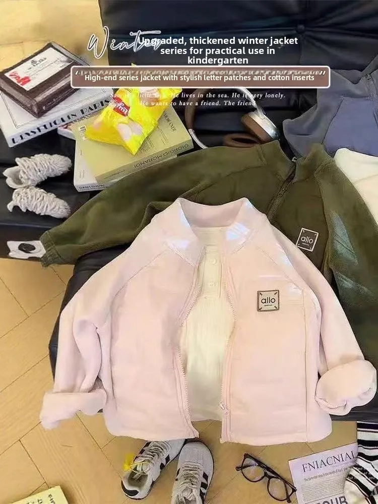 

Хлопковая толстовка с капюшоном Thiened для мальчиков и девочек, теплый повседневный корейский вариант, зимнее новое поступление, модный топ