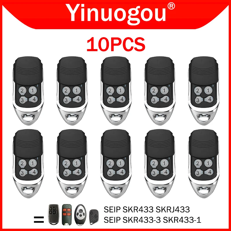 10PCS SEIP SKR433 SKRJ433 SKR433-1 SKR433-3 Gate Remote Control Garage Door Opener 433MHz Rolling Code For Electric Shutter Door